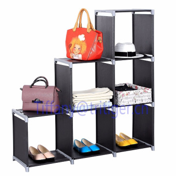 living room storage organizer cabinet Home foldable plastic shelf